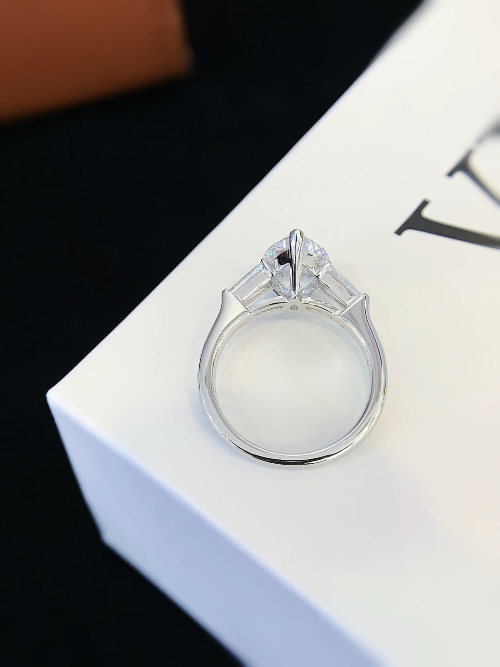 Laboratory-Grown Diamond Pear-Cut Solitaire Ring in 18K Gold